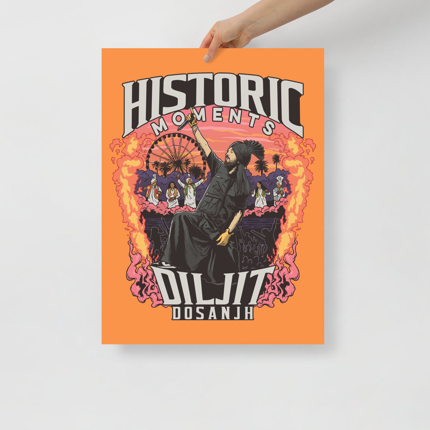 Diljit Dosanjh Coachella Poster | Iconic Music Artwork