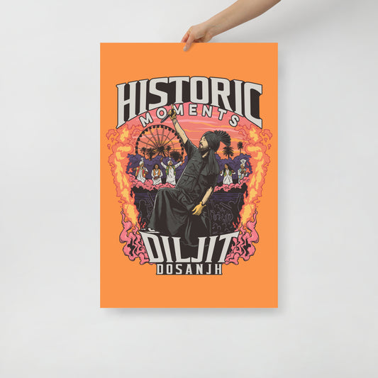 Diljit Dosanjh Coachella Poster | Iconic Music Artwork