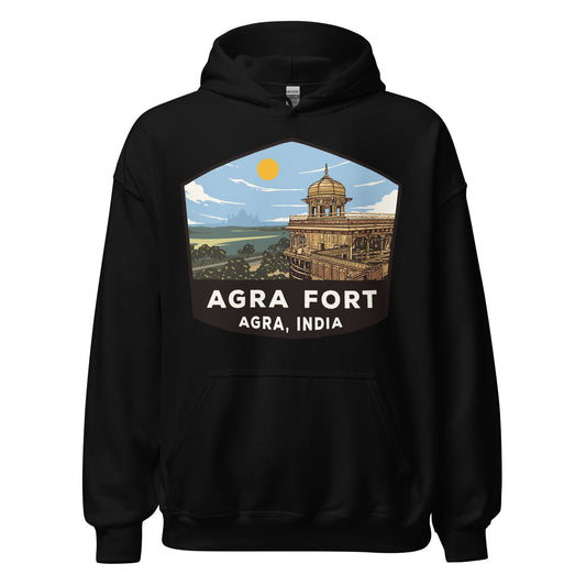 Agra Fort Unisex Hoodie Black / S Landmark
