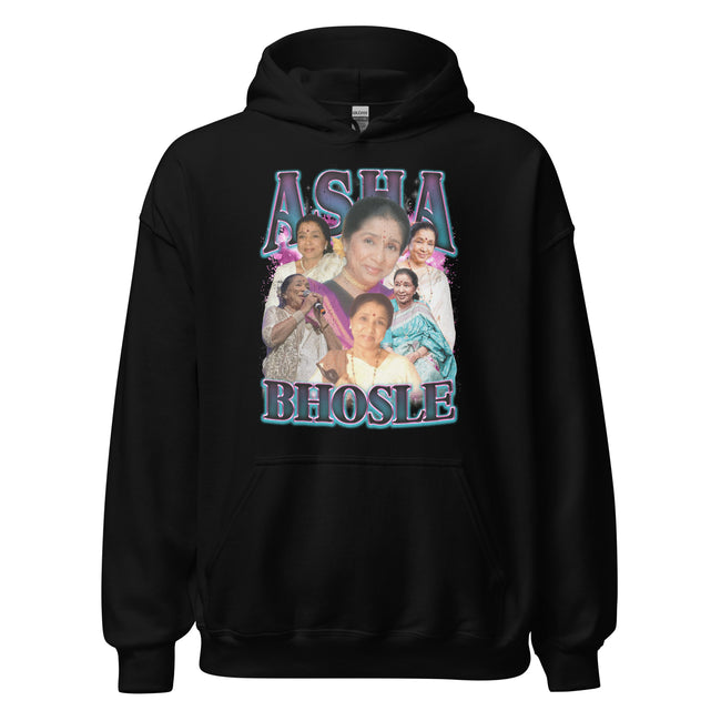 Asha Bhosle Bollywood Legend Iconic Singer Apparel for Music Fans Unisex Hoodie