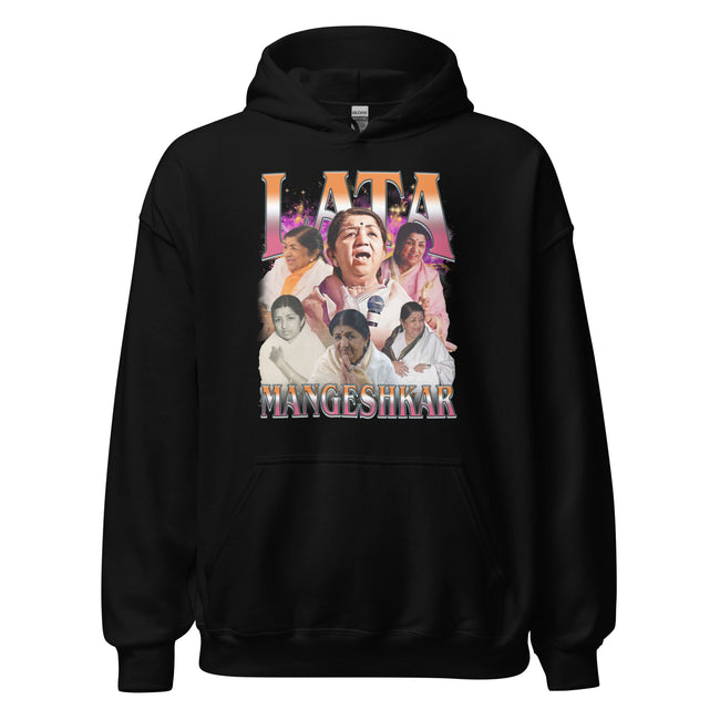 Lata Mangeshkar Legendary Singer Iconic Bollywood Music Fan Apparel Unisex Hoodie