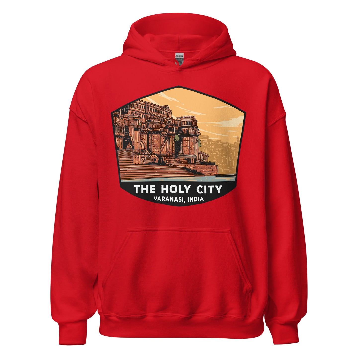 The Holy City Unisex Hoodie Red / S Landmark