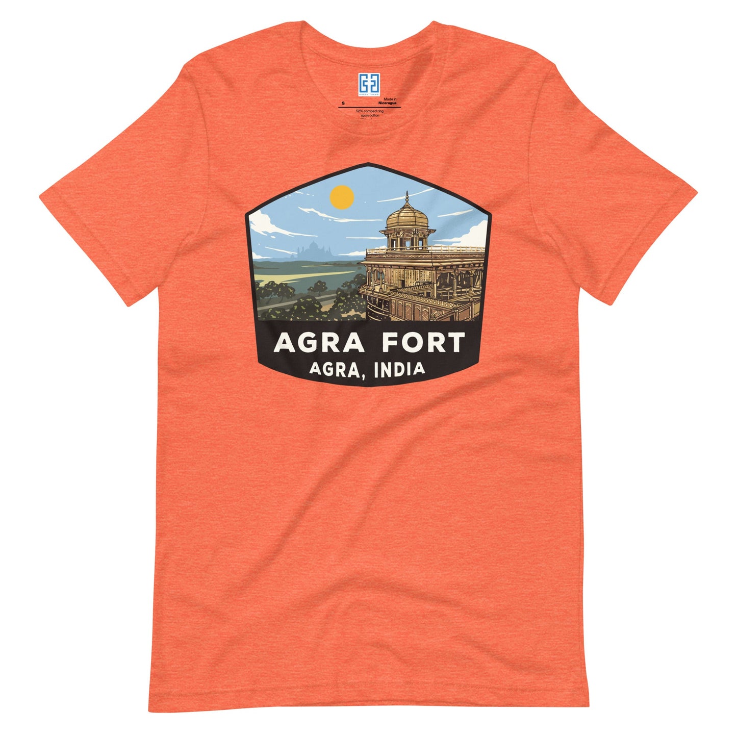 Agra Fort Unisex T-Shirt Heather Orange / S Landmark T-Shirt