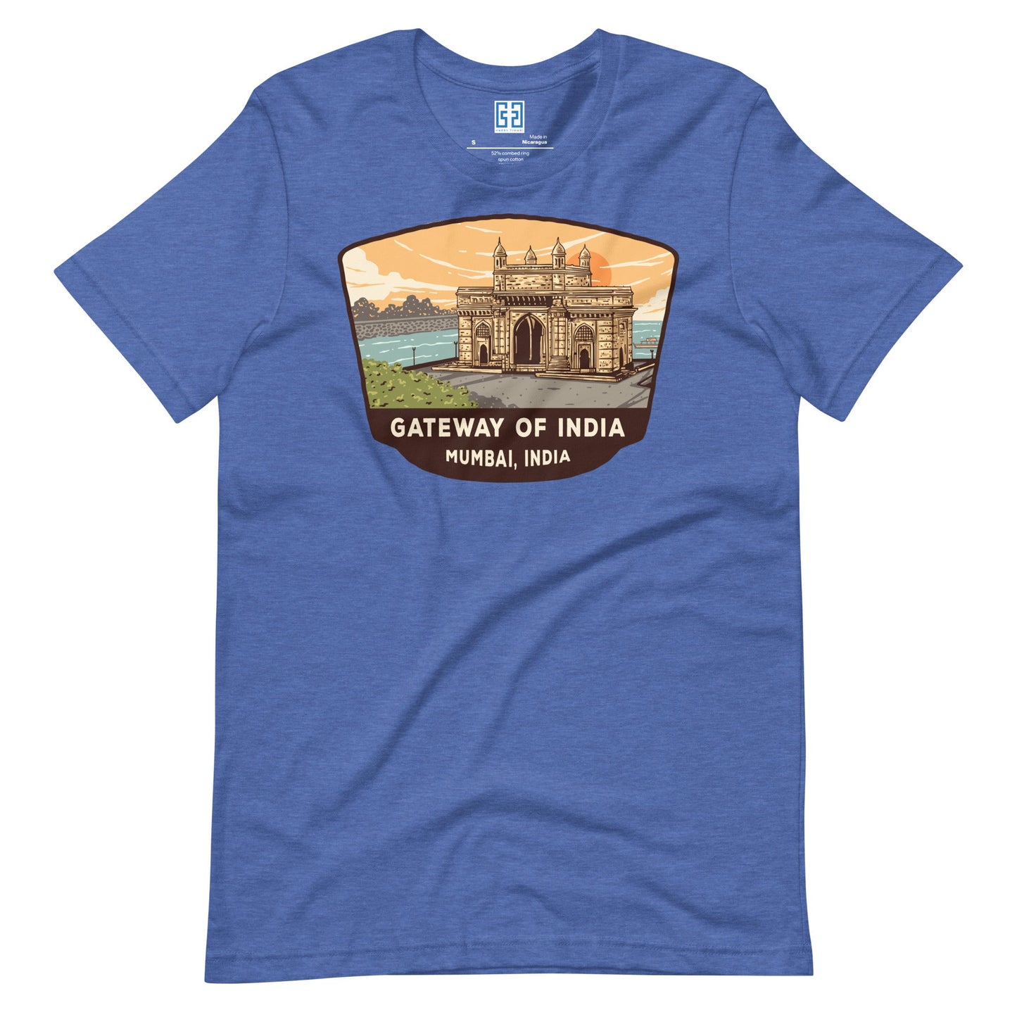 Gateway Of India Unisex T-Shirt Heather True Royal / S Landmark T-Shirt