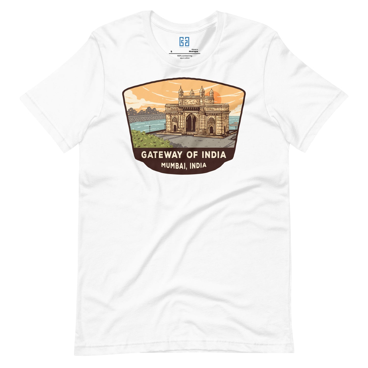 Gateway Of India Unisex T-Shirt White / S Landmark T-Shirt