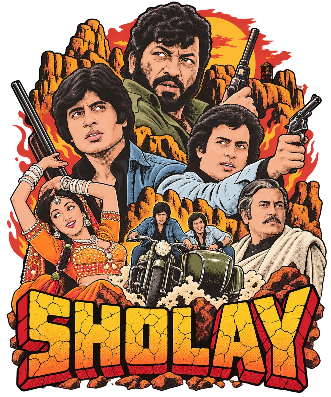 Sholay — An illustrated fan edit