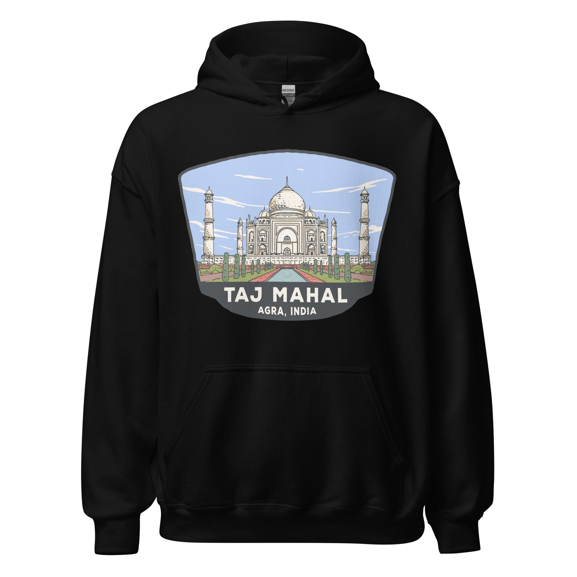 Taj Mahal Unisex Hoodie Black / S Landmark