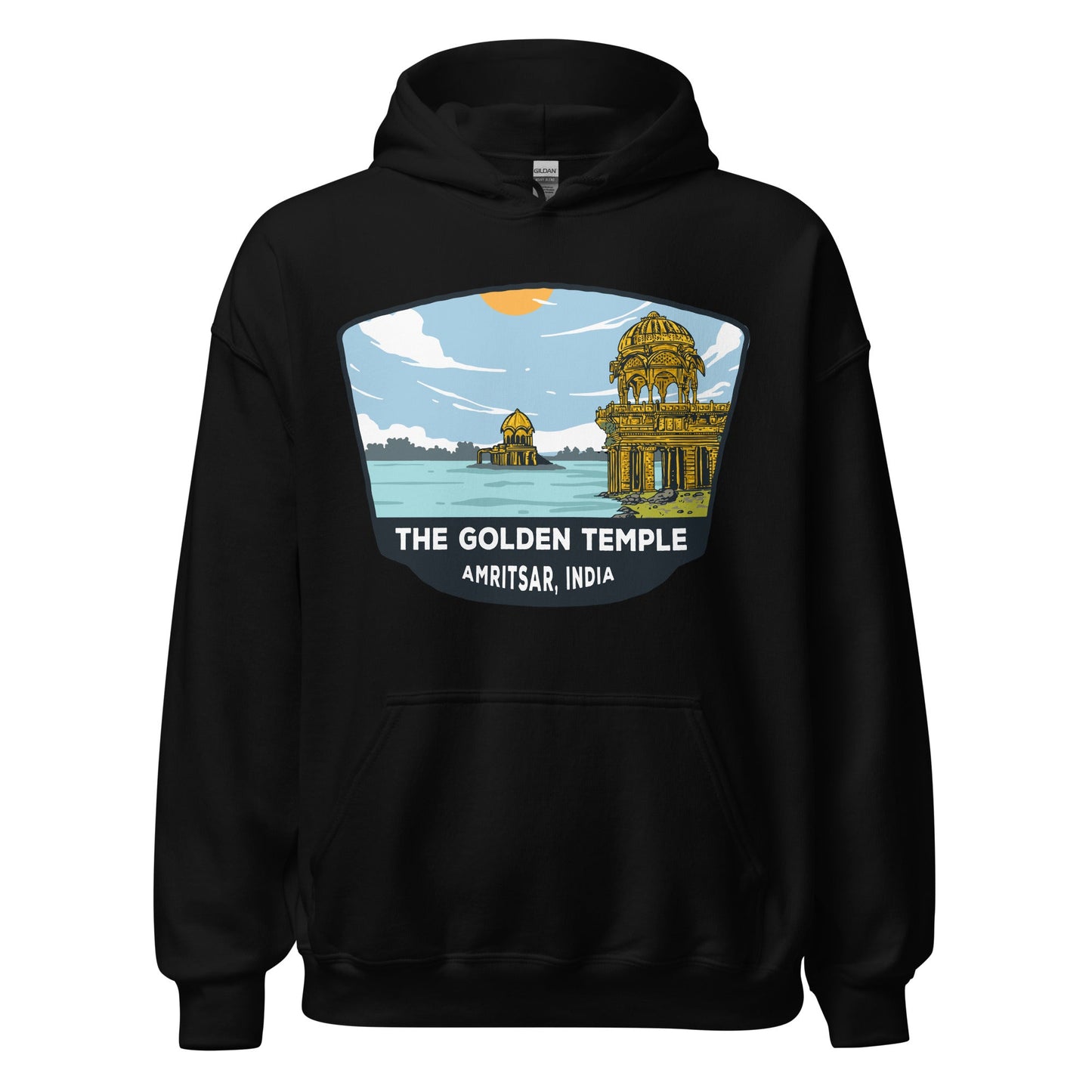 The Golden Temple Unisex Hoodie Black / S Landmark