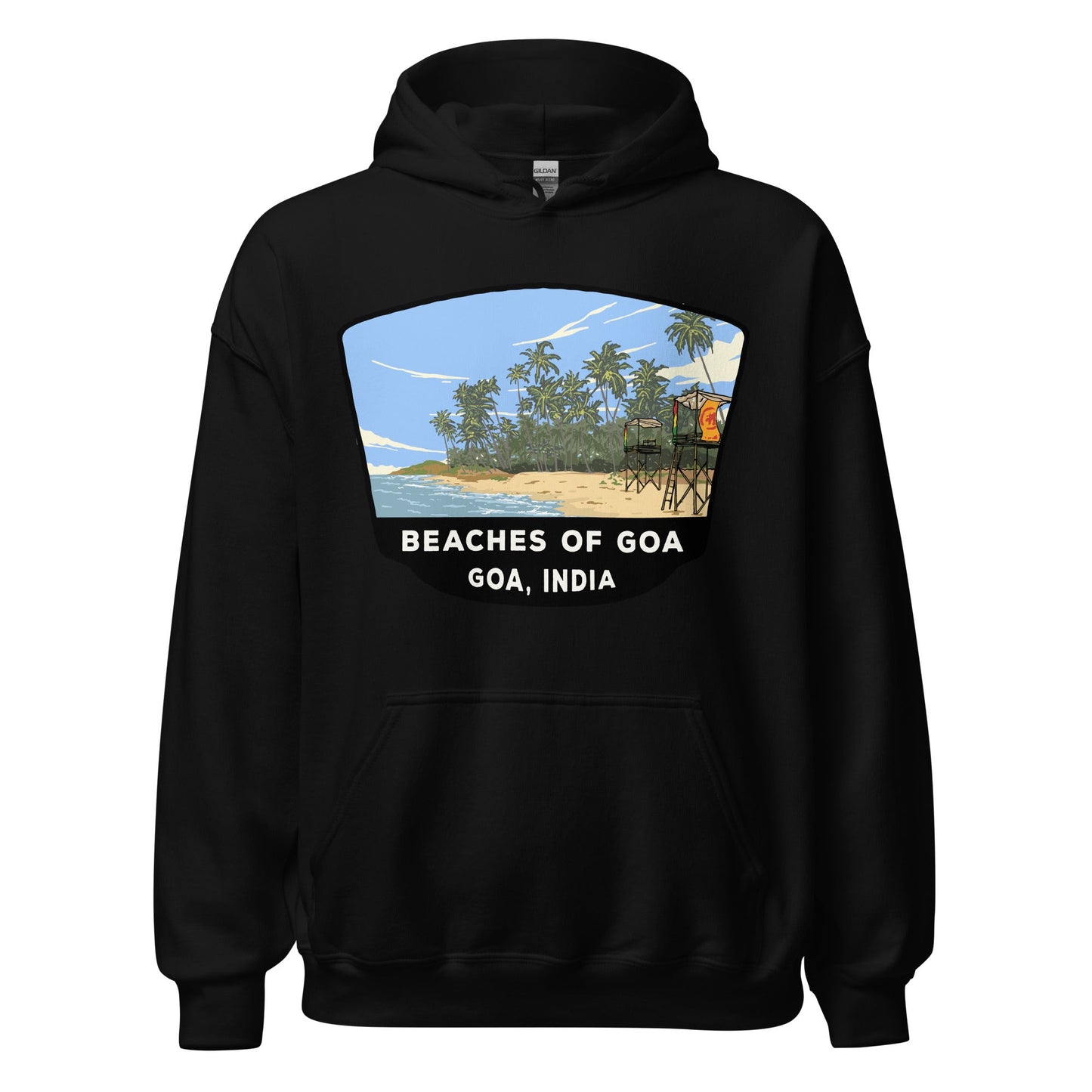 Beaches Of Goa Unisex Hoodie Black / S Landmark