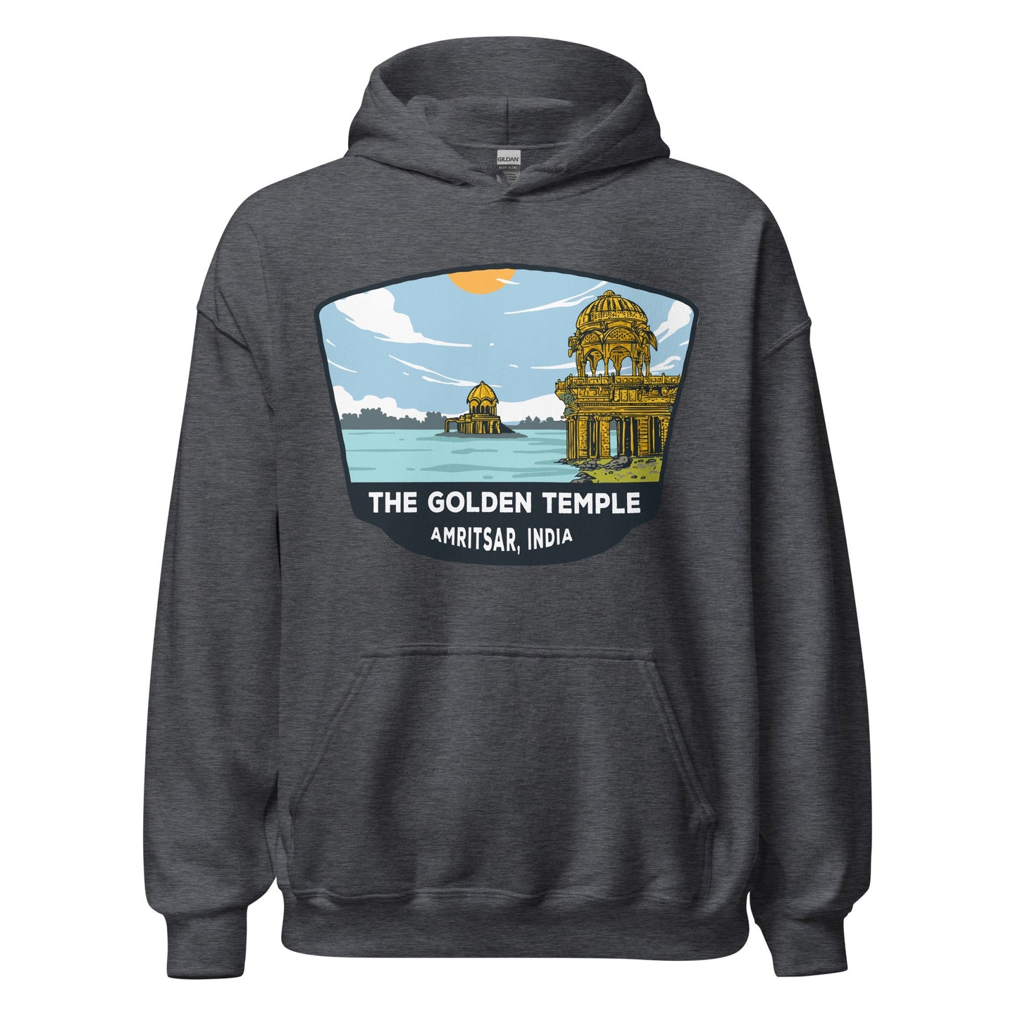 The Golden Temple Unisex Hoodie Dark Heather / S Landmark