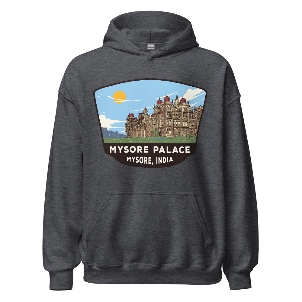 Mysore Palace Unisex Hoodie Dark Heather / S Landmark