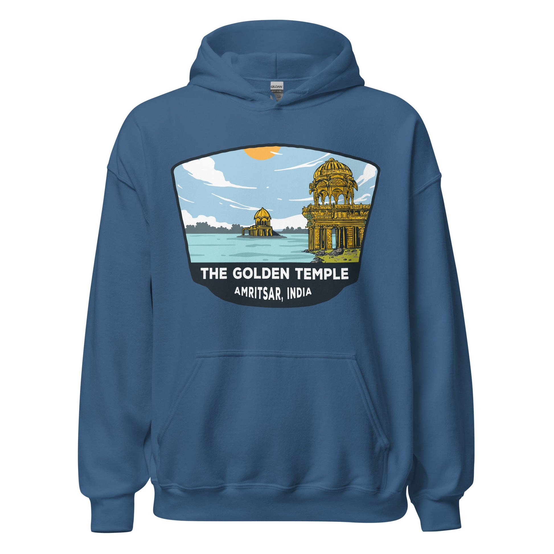 The Golden Temple Unisex Hoodie Indigo Blue / S Landmark