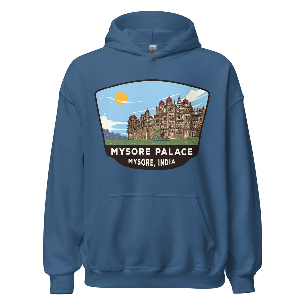 Mysore Palace Unisex Hoodie Indigo Blue / S Landmark
