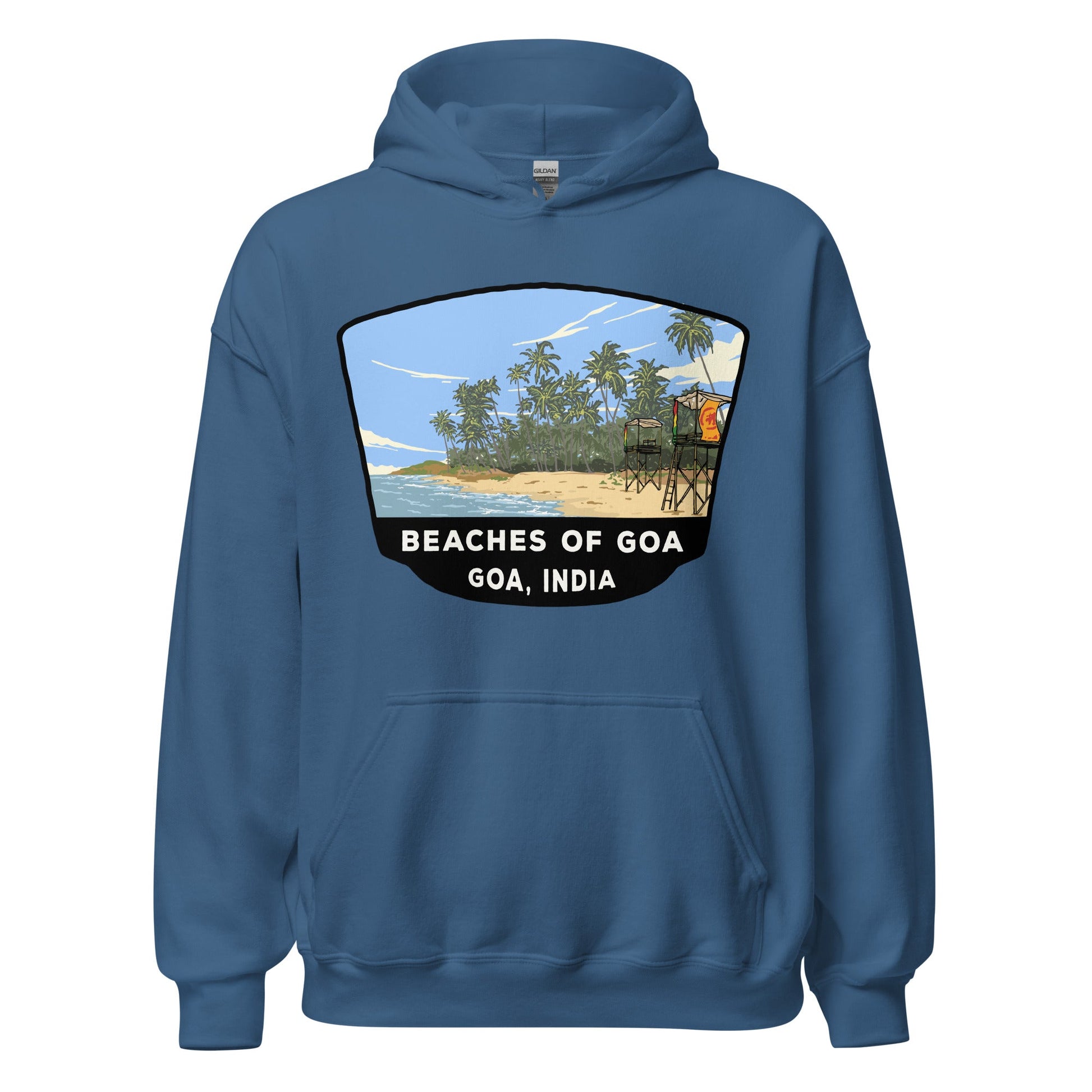 Beaches Of Goa Unisex Hoodie Indigo Blue / S Landmark