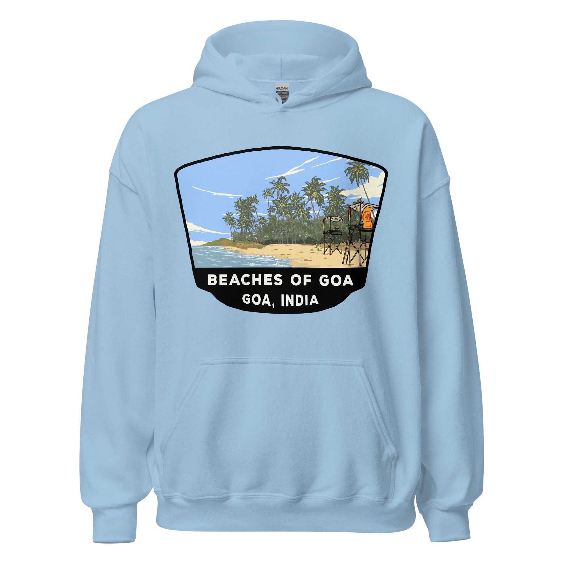 Beaches Of Goa Unisex Hoodie Light Blue / S Landmark