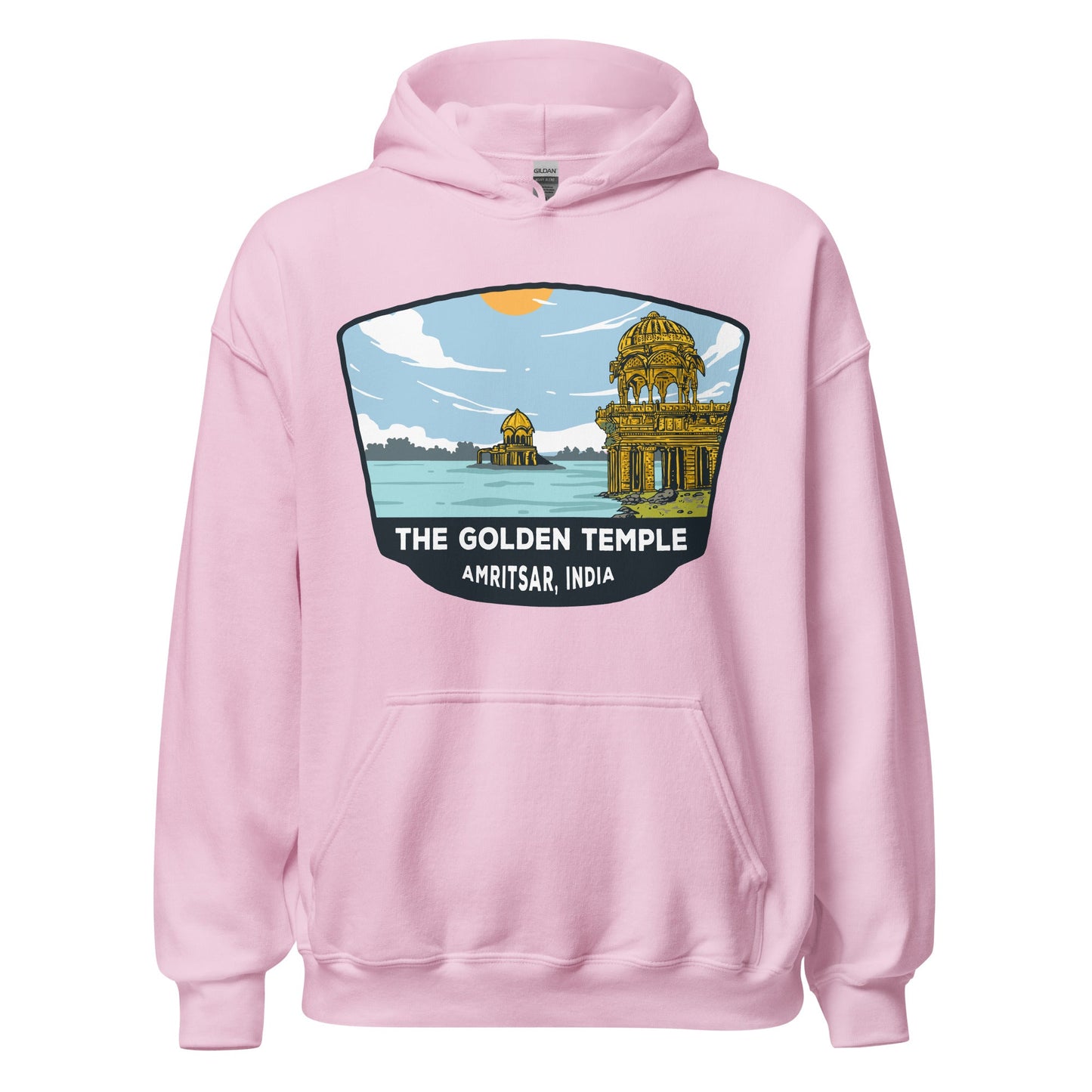 The Golden Temple Unisex Hoodie Light Pink / S Landmark