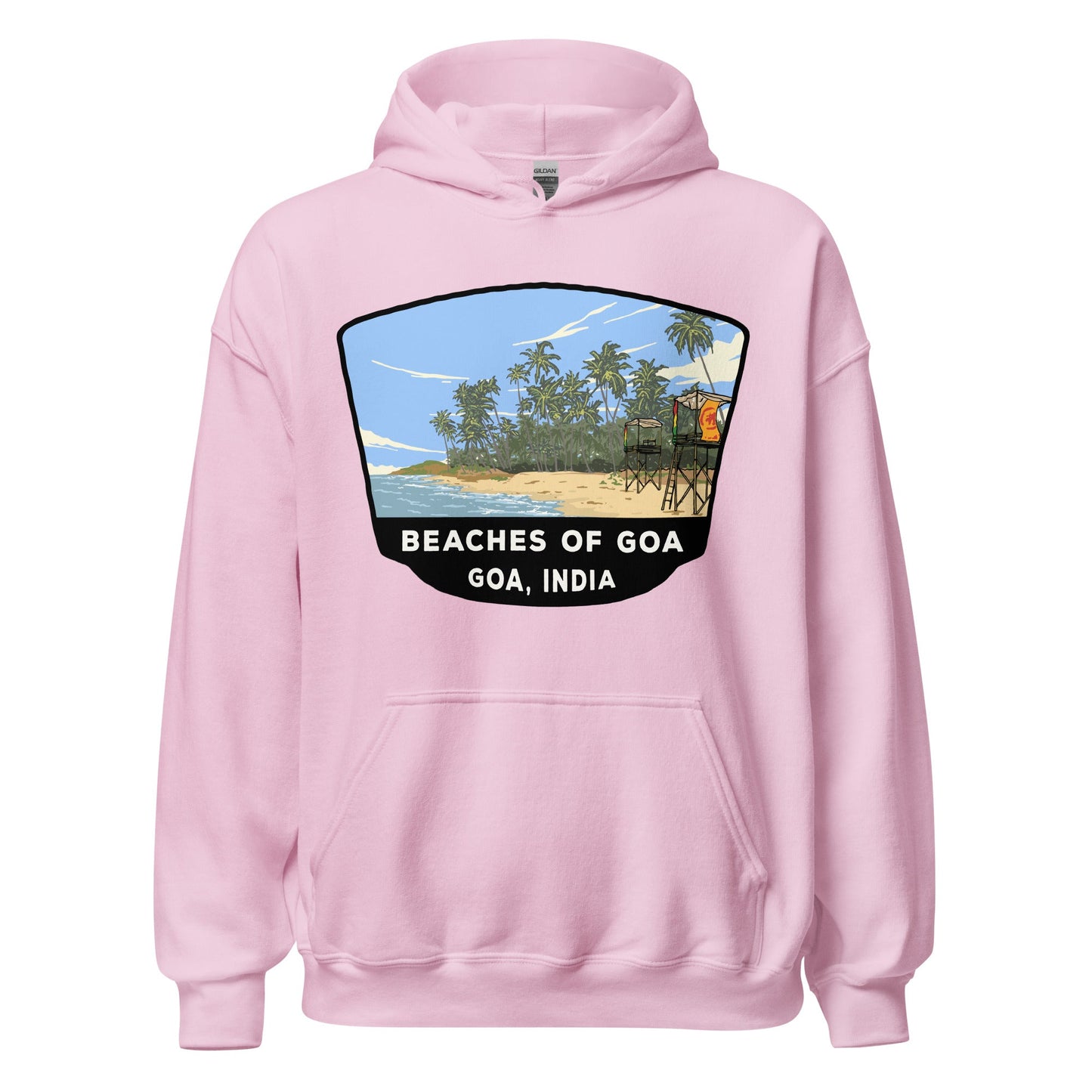 Beaches Of Goa Unisex Hoodie Light Pink / S Landmark