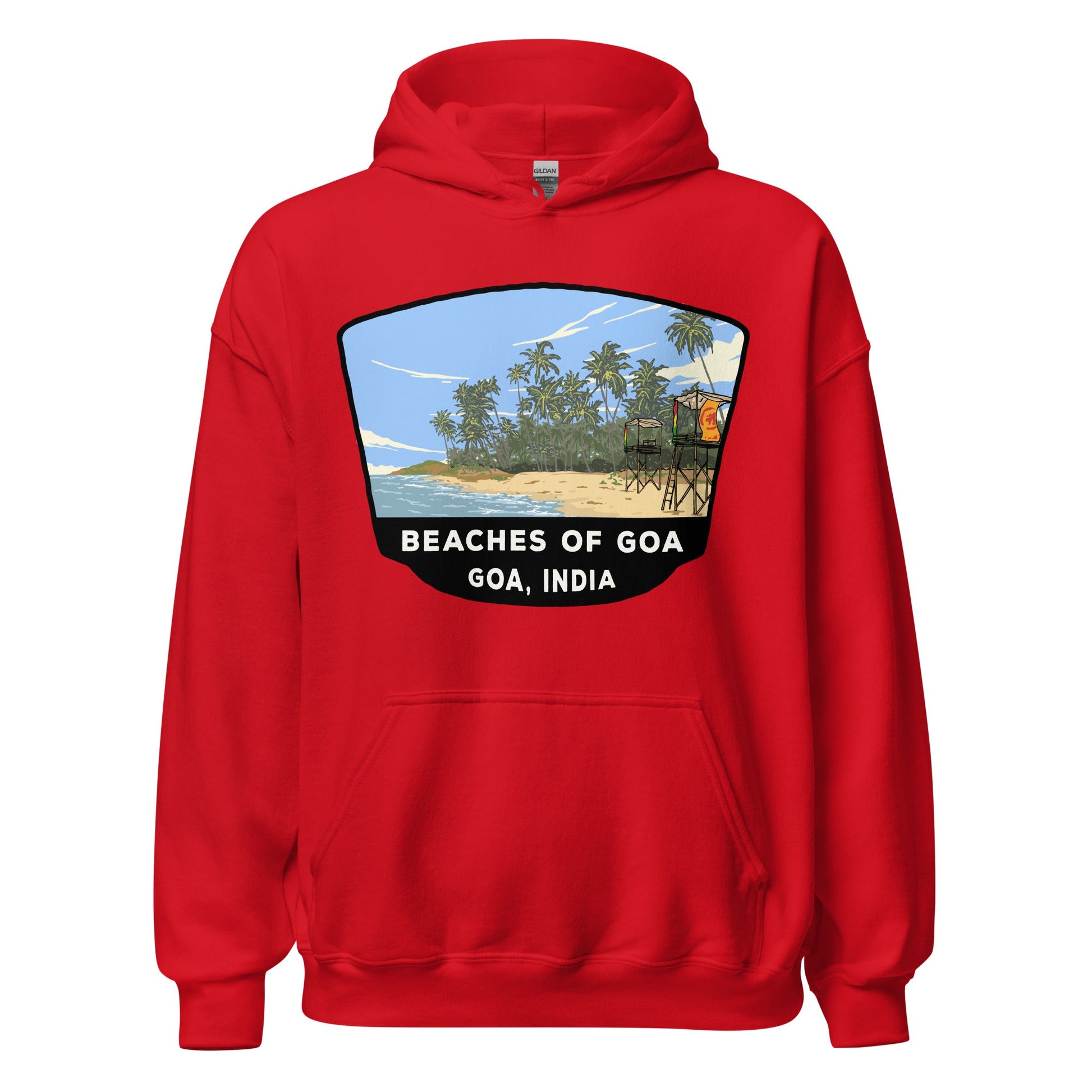 Beaches Of Goa Unisex Hoodie Red / S Landmark