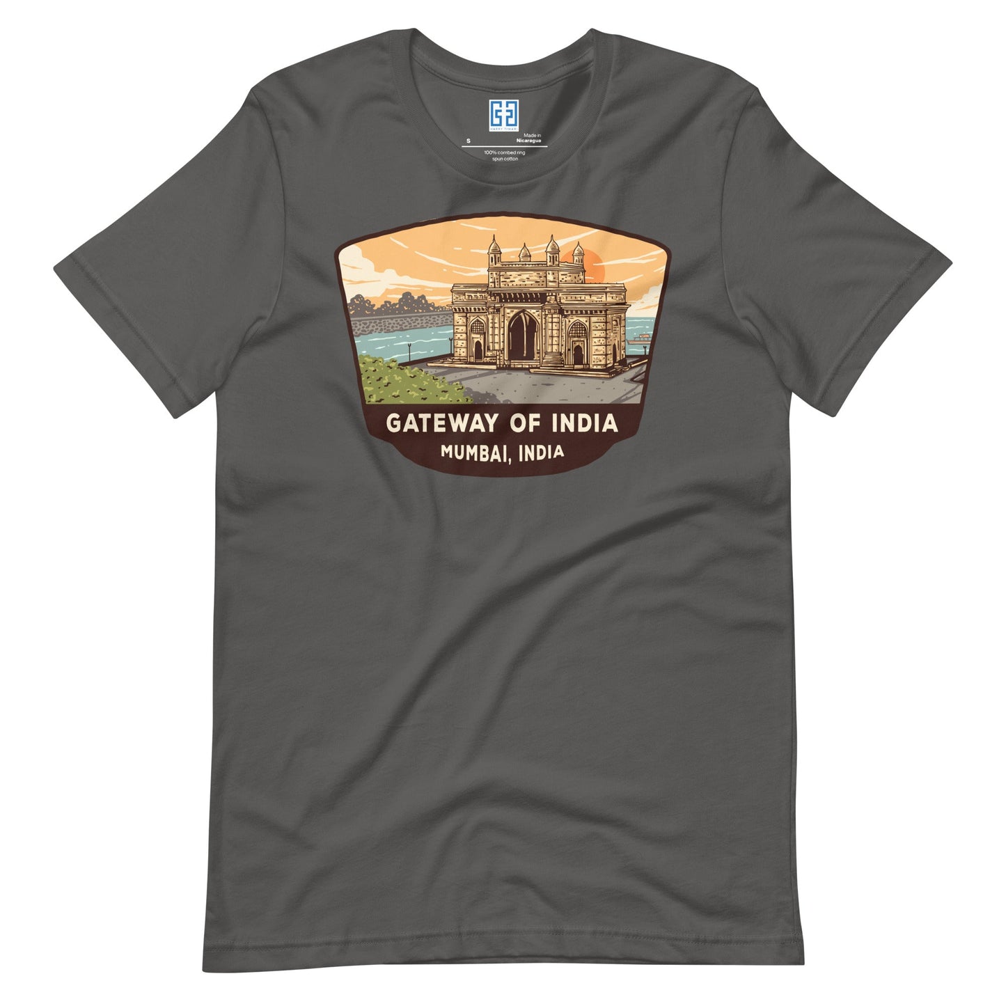 Gateway Of India Unisex T-Shirt Asphalt / S Landmark T-Shirt