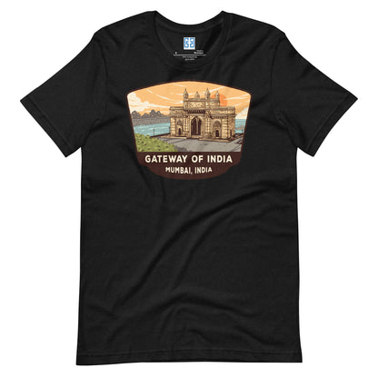 Gateway Of India Unisex T-Shirt Black Heather / S Landmark T-Shirt