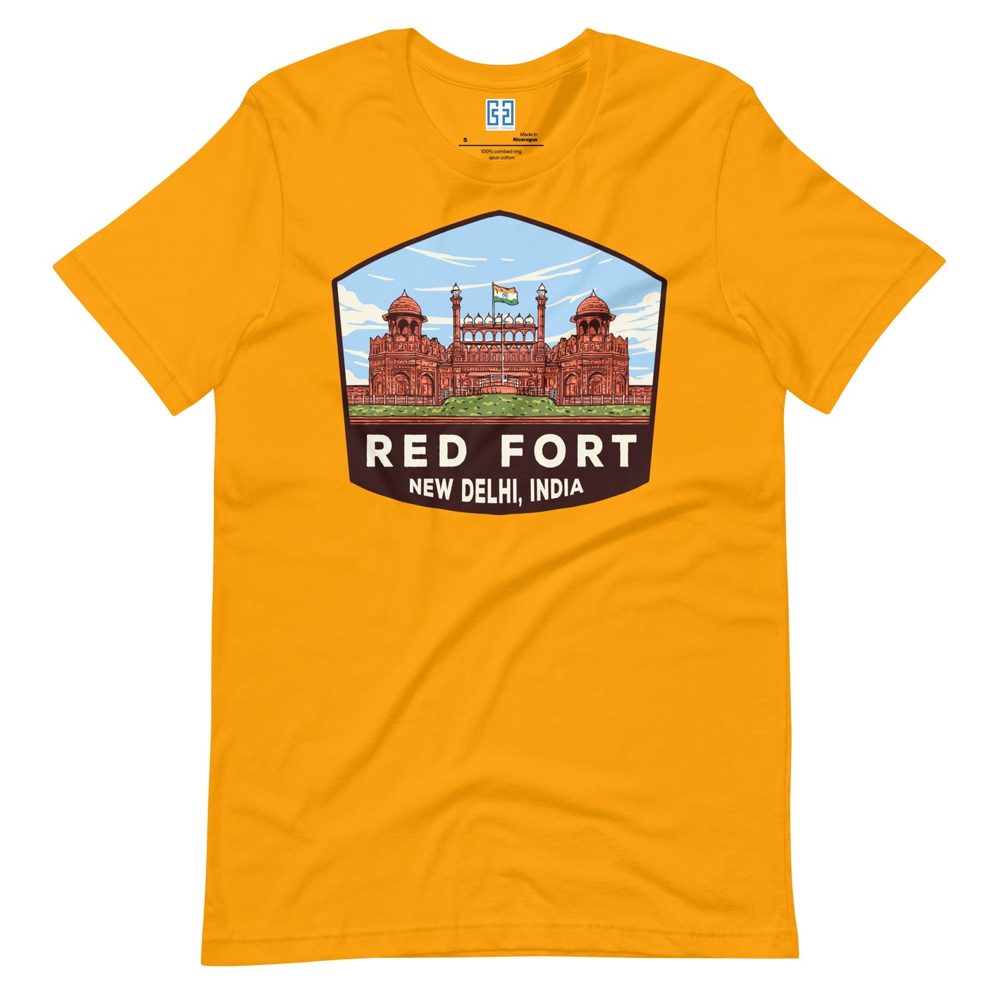 Red Fort Unisex T-Shirt Gold / S Landmark T-Shirt