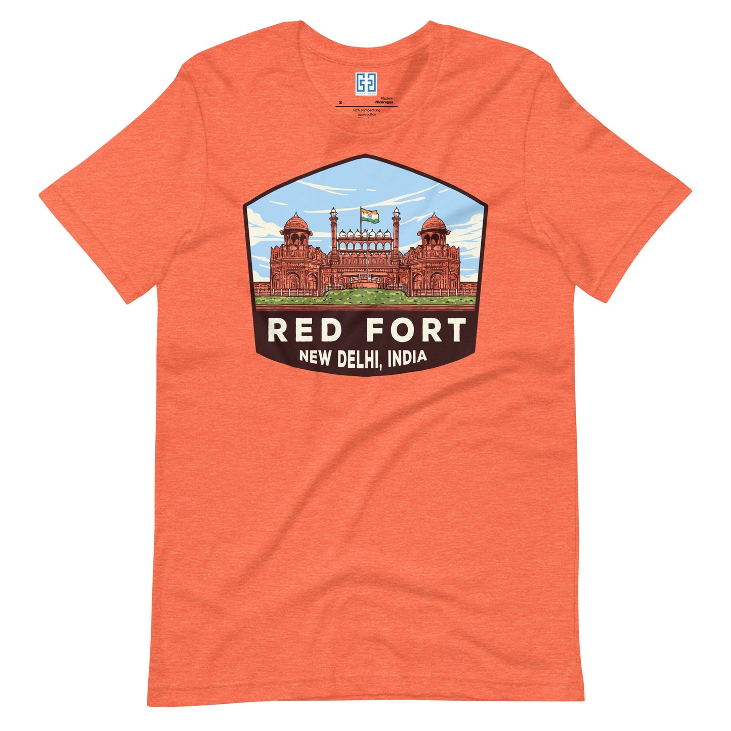 Red Fort Unisex T-Shirt Heather Orange / S Landmark T-Shirt