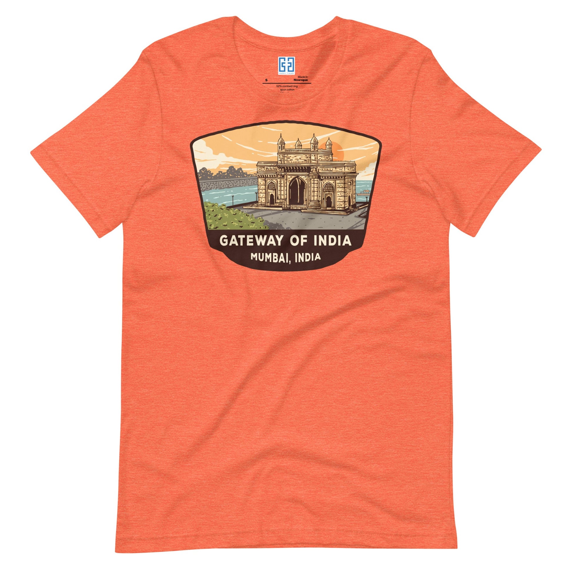Gateway Of India Unisex T-Shirt Heather Orange / S Landmark T-Shirt