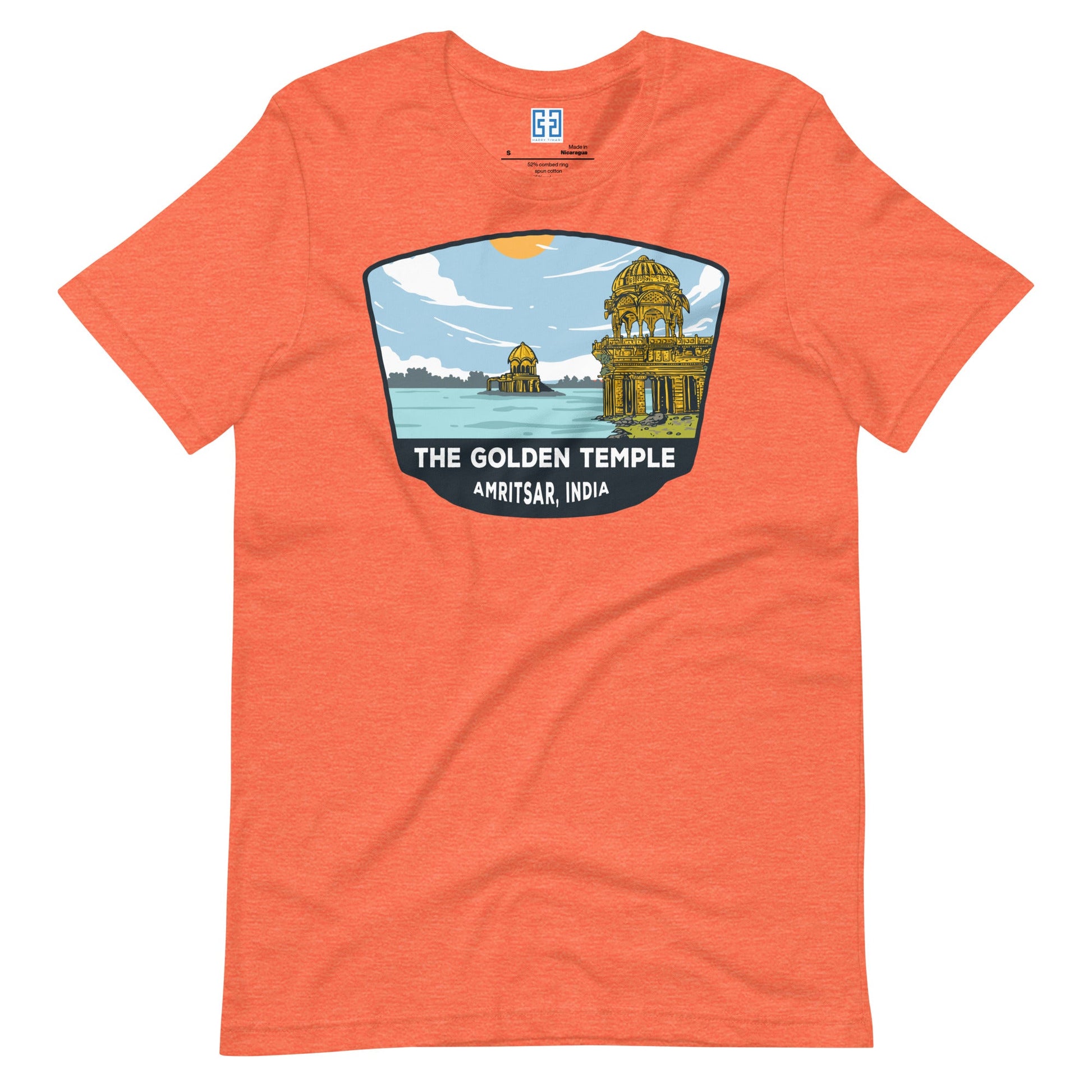 The Golden Temple Unisex T-Shirt Heather Orange / S Landmark T-Shirt