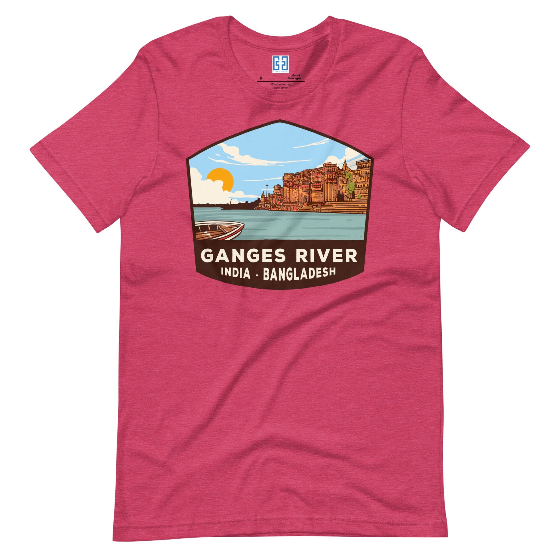 Ganges River Unisex T-Shirt Heather Raspberry / S Landmark T-Shirt