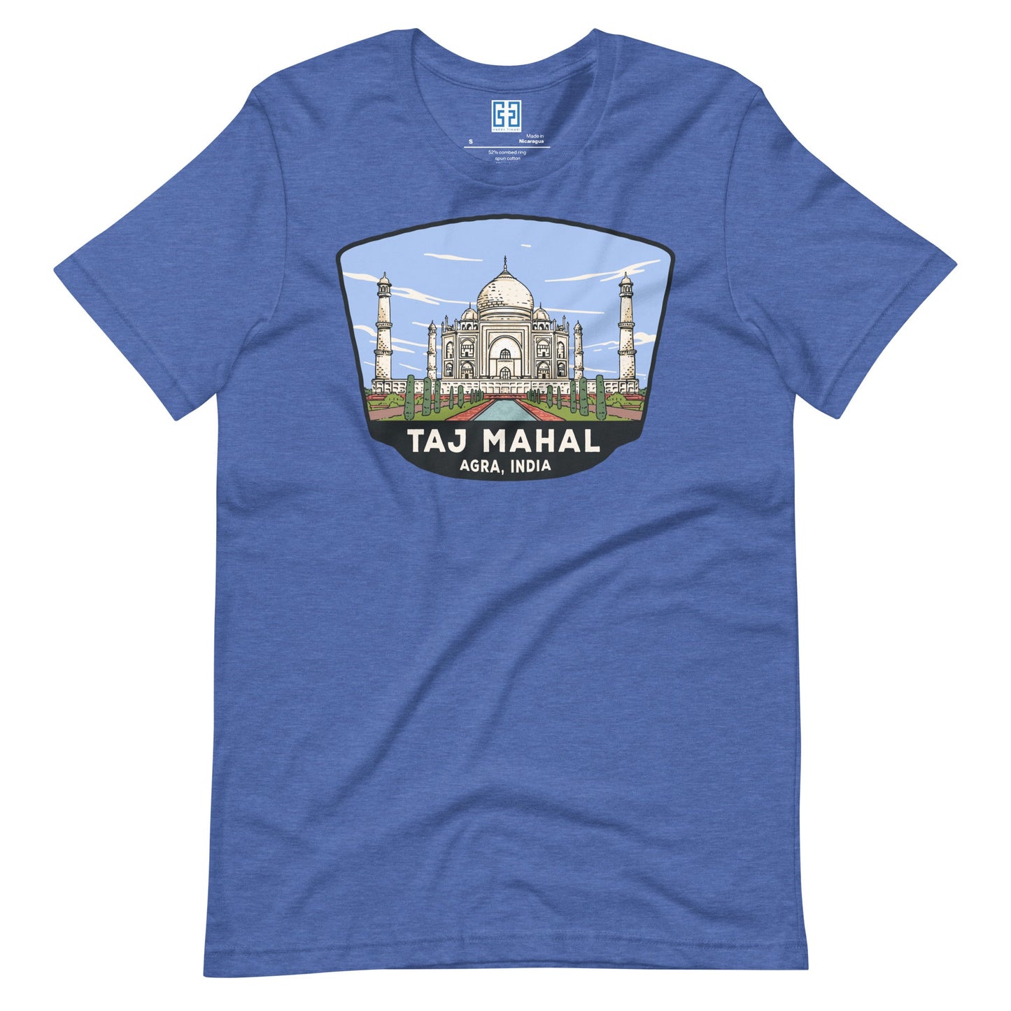 Taj Mahal Unisex T-Shirt Heather True Royal / S Landmark T-Shirt