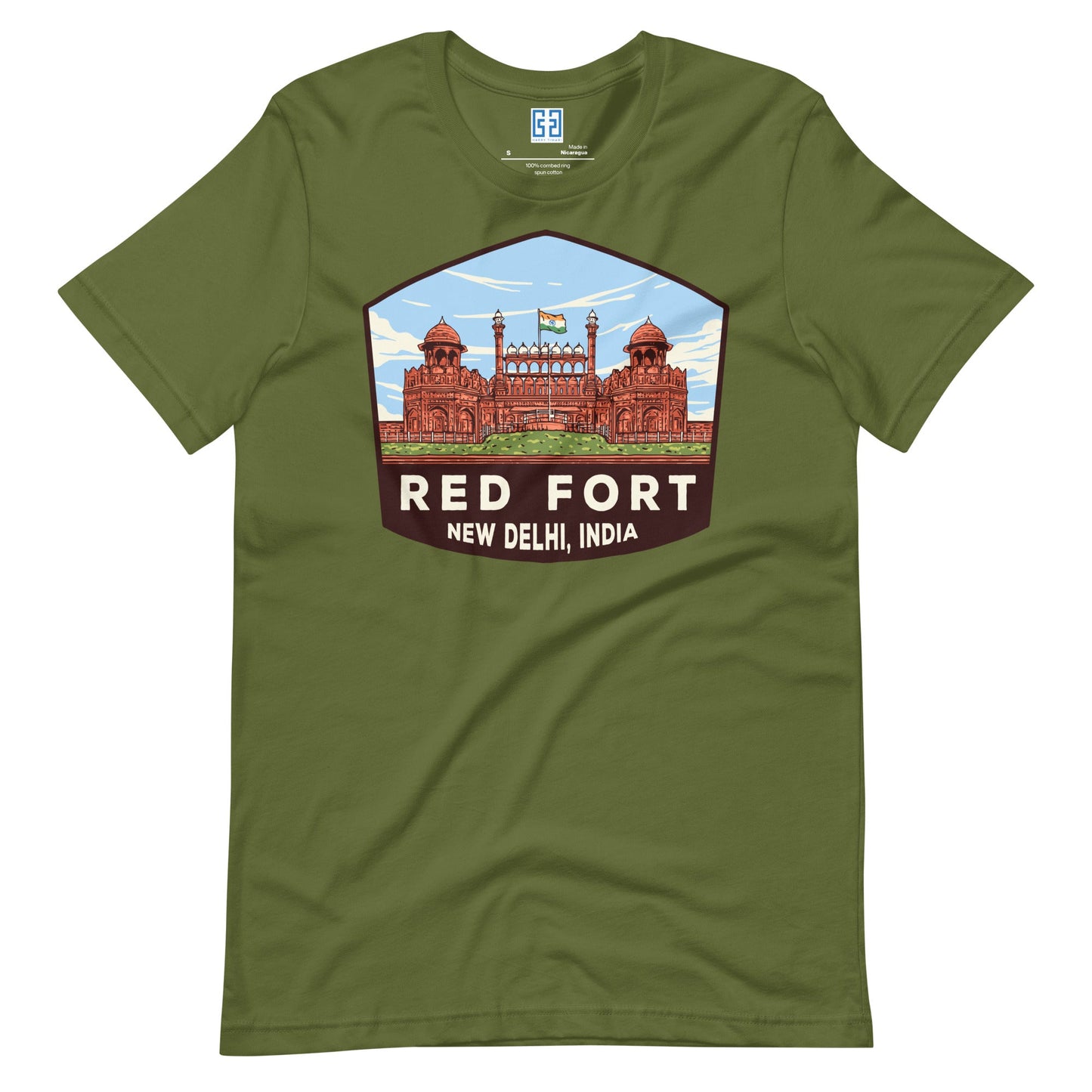 Red Fort Unisex T-Shirt Olive / S Landmark T-Shirt