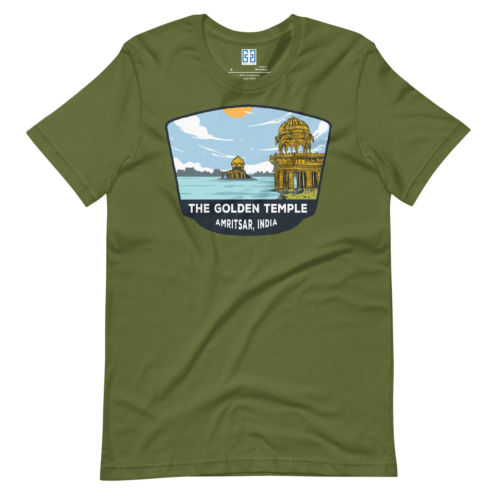 The Golden Temple Unisex T-Shirt Olive / S Landmark T-Shirt