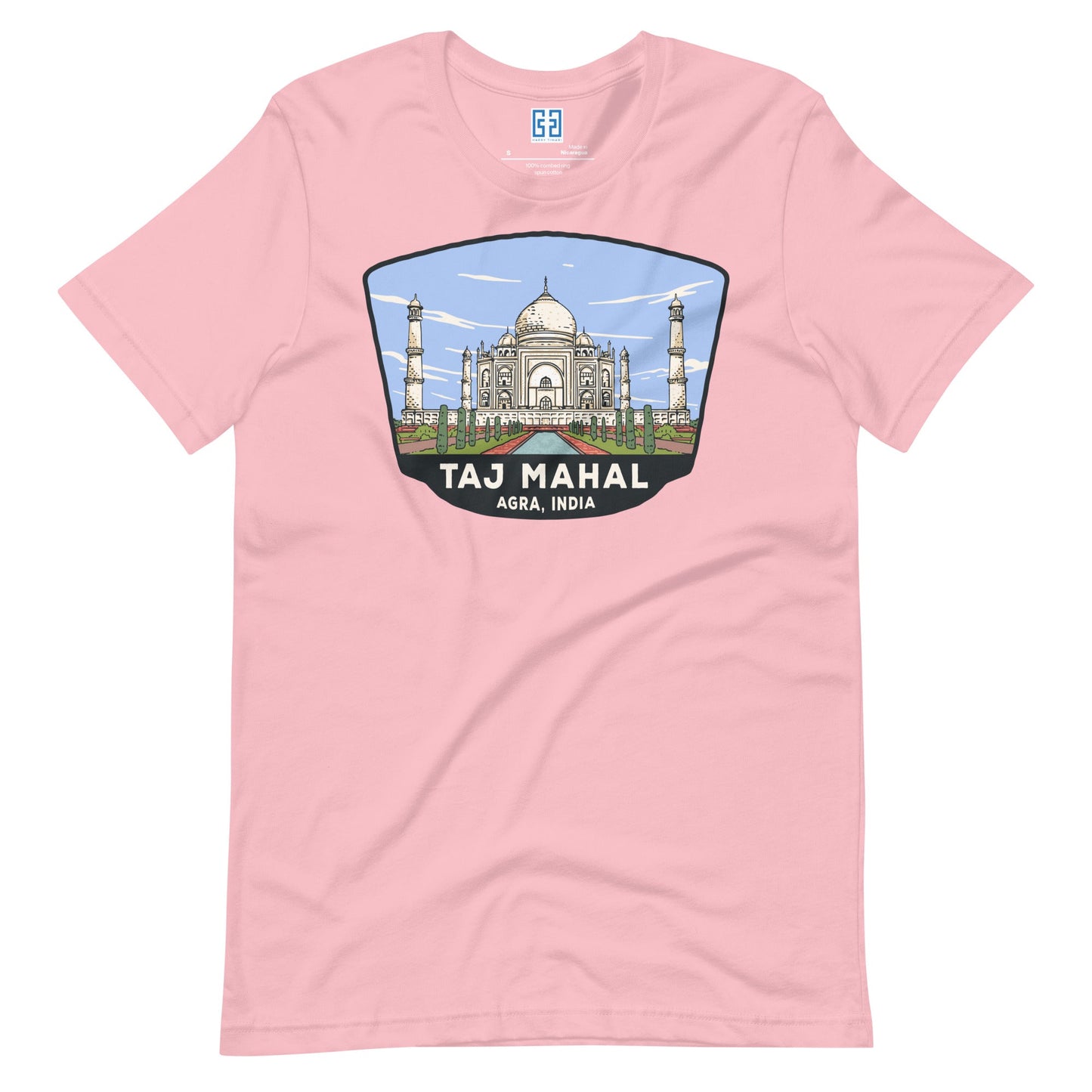 Taj Mahal Unisex T-Shirt Pink / S Landmark T-Shirt