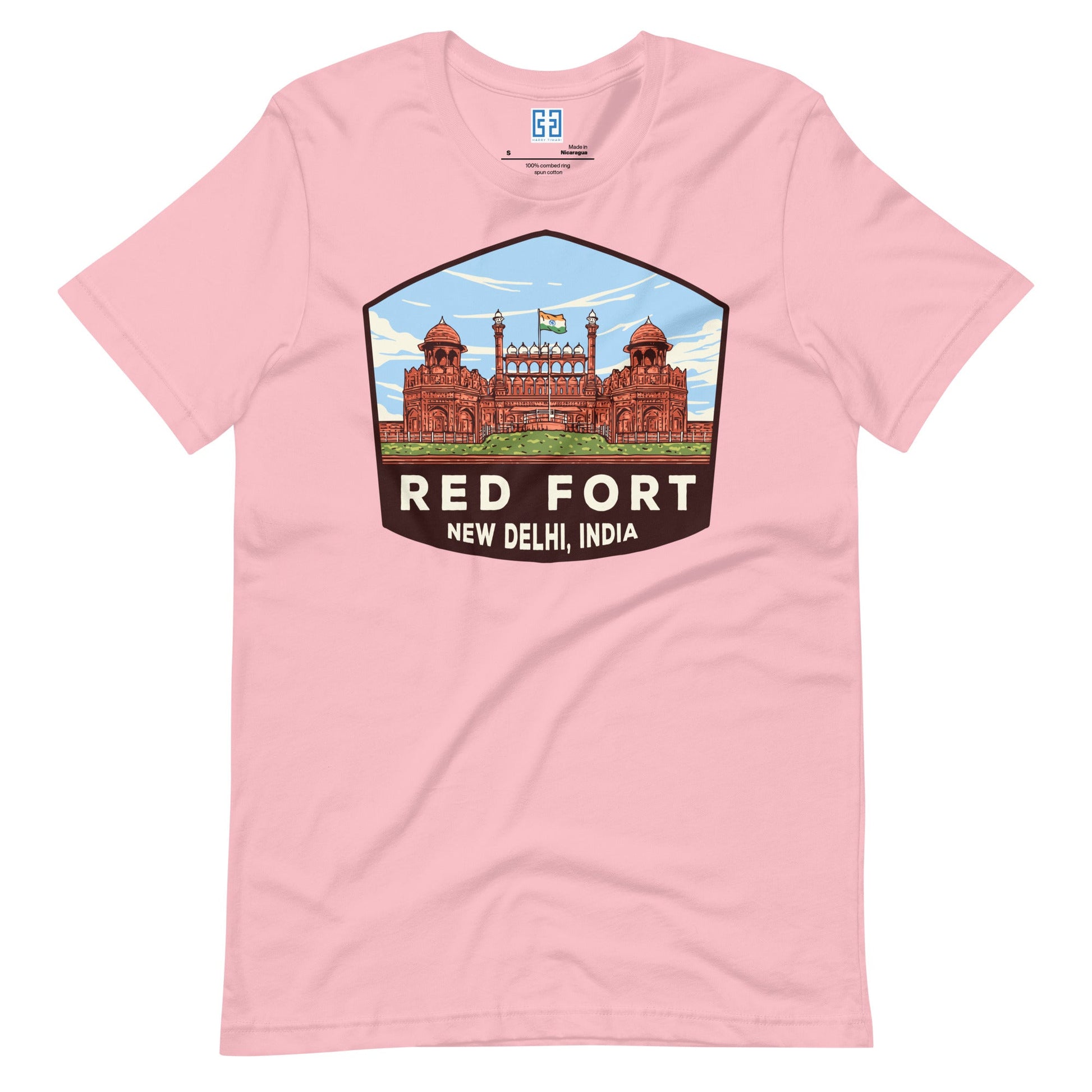 Red Fort Unisex T-Shirt Pink / S Landmark T-Shirt