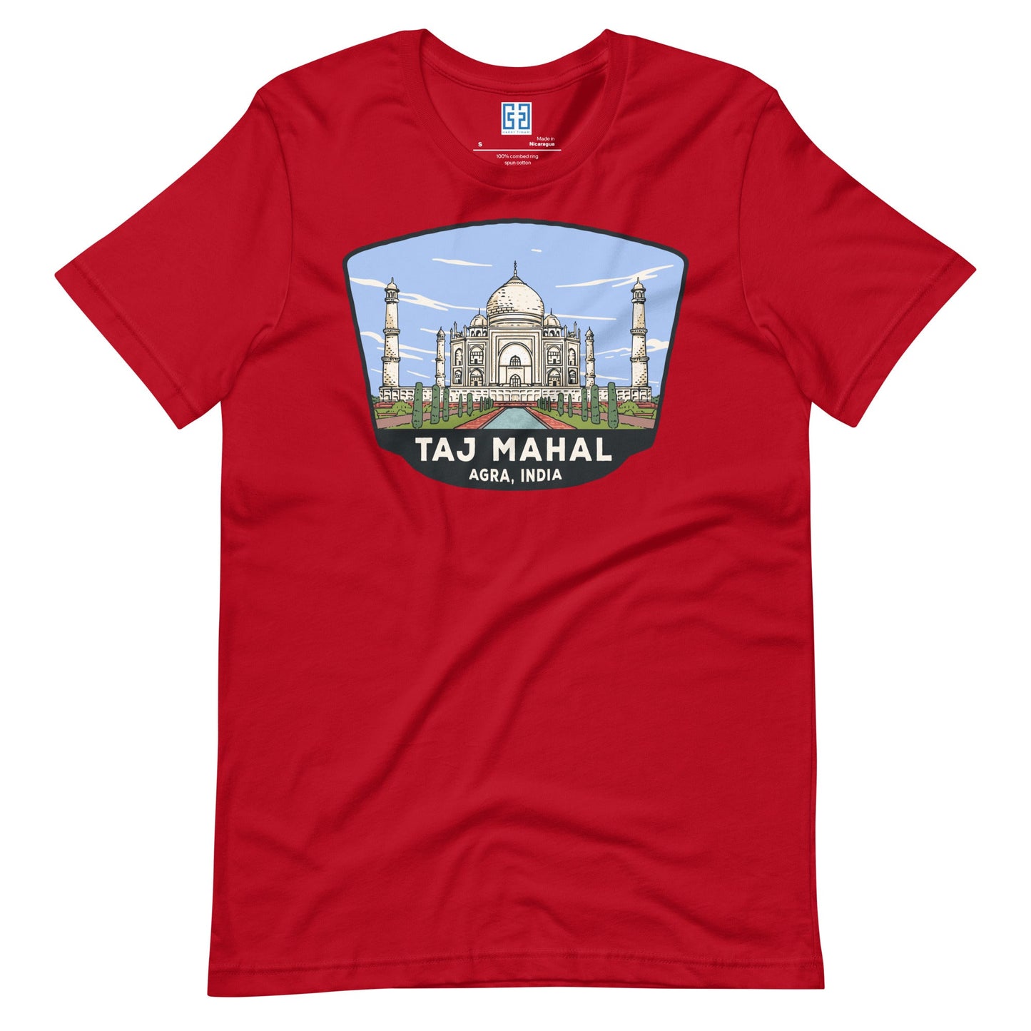 Taj Mahal Unisex T-Shirt Red / S Landmark T-Shirt