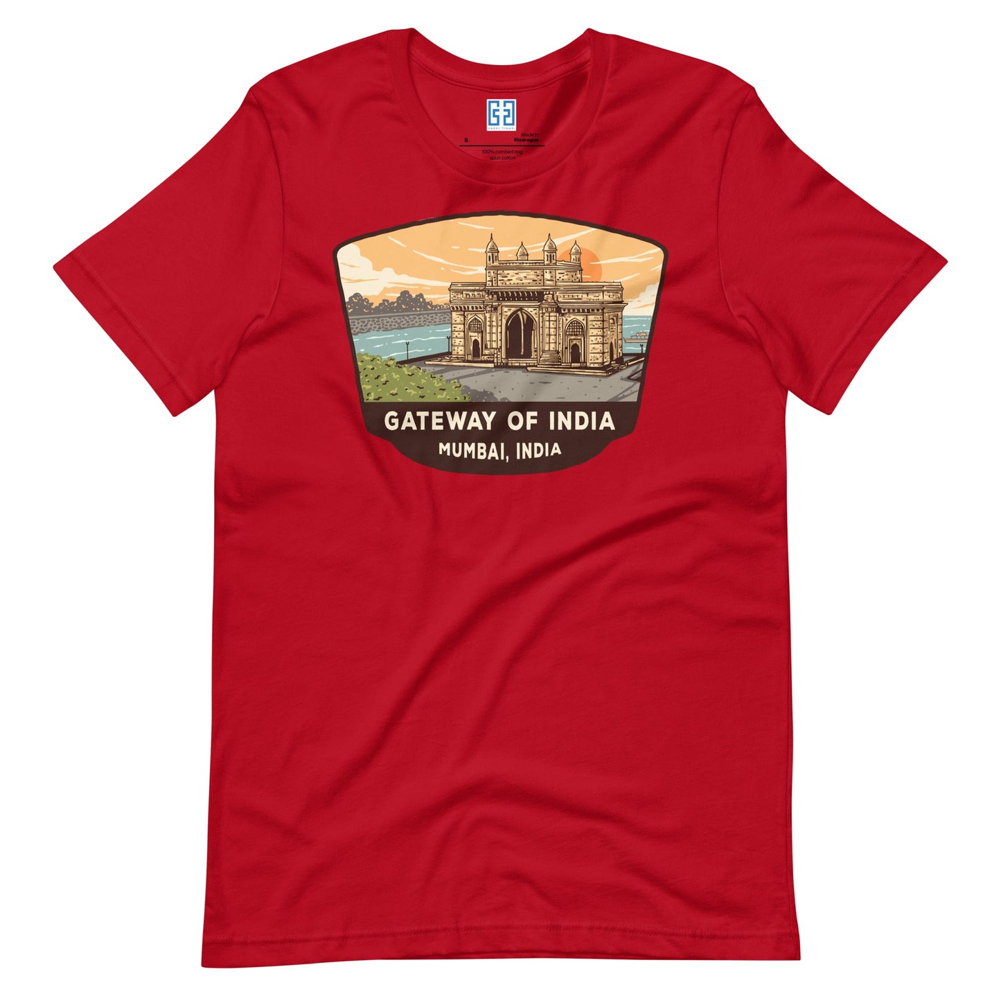 Gateway Of India Unisex T-Shirt Red / S Landmark T-Shirt