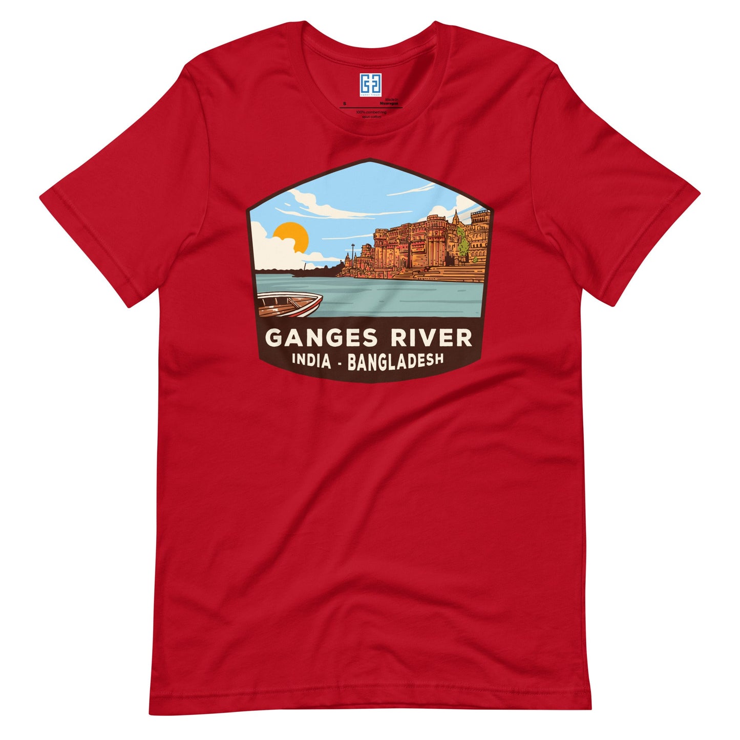 Ganges River Unisex T-Shirt Red / S Landmark T-Shirt