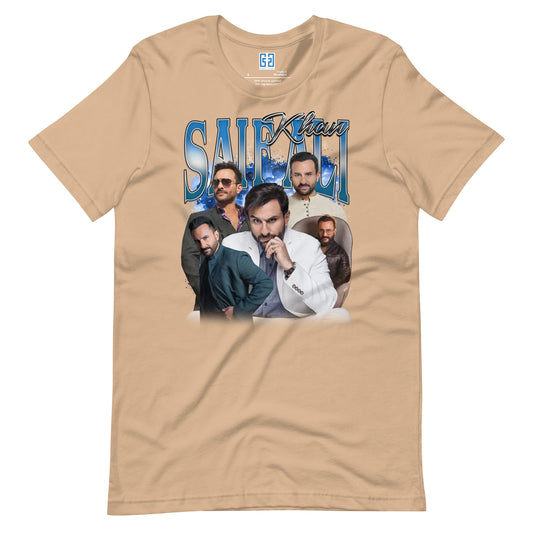 Saif Ali Khan Bollywood Versatile Star with Royal Charm Unisex t-shirt