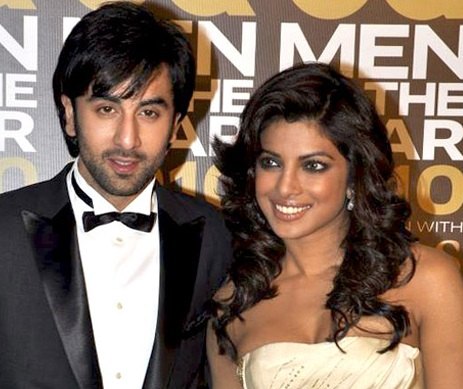 Kapoor with his Anjaana Anjaani co-star Priyanka Chopra in 2010