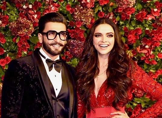 Singh and Padukone at their wedding reception in 2018